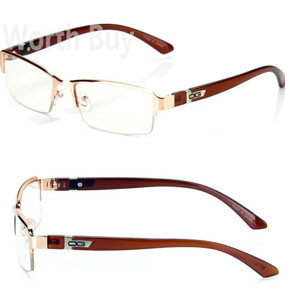 New WB Mens Womens Clear Lens Frame Glasses Designer Fashion Optical RX Half Rim